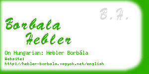 borbala hebler business card